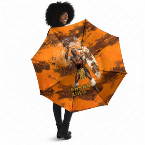 Shaka Zulu Umbrella Warrior Fiery Roaring Lion - Never Retreat Never Surrender African Strength and Courage - African Pride