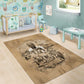 Mansa Musa Area Rug Sepia Map Historic Pilgrimage Empire Expedition 1324 African Royalty Legacy - African Pride