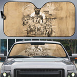 Mansa Musa Auto Sun Shade Sepia Map Historic Pilgrimage Empire Expedition 1324 African Royalty Legacy - African Pride