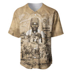 Mansa Musa Baseball Jersey Sepia Map Historic Pilgrimage Empire Expedition 1324 African Royalty Legacy - African Pride