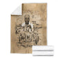 Mansa Musa Blanket Sepia Map Historic Pilgrimage Empire Expedition 1324 African Royalty Legacy - African Pride