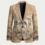 Mansa Musa Blazer Sepia Map Historic Pilgrimage Empire Expedition 1324 African Royalty Legacy - African Pride