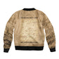Mansa Musa Bomber Jacket Sepia Map Historic Pilgrimage Empire Expedition 1324 African Royalty Legacy - African Pride