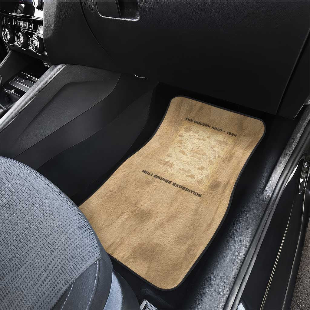 Mansa Musa Car Mats Sepia Map Historic Pilgrimage Empire Expedition 1324 African Royalty Legacy - African Pride