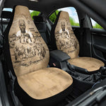 Mansa Musa Car Seat Cover Sepia Map Historic Pilgrimage Empire Expedition 1324 African Royalty Legacy - African Pride