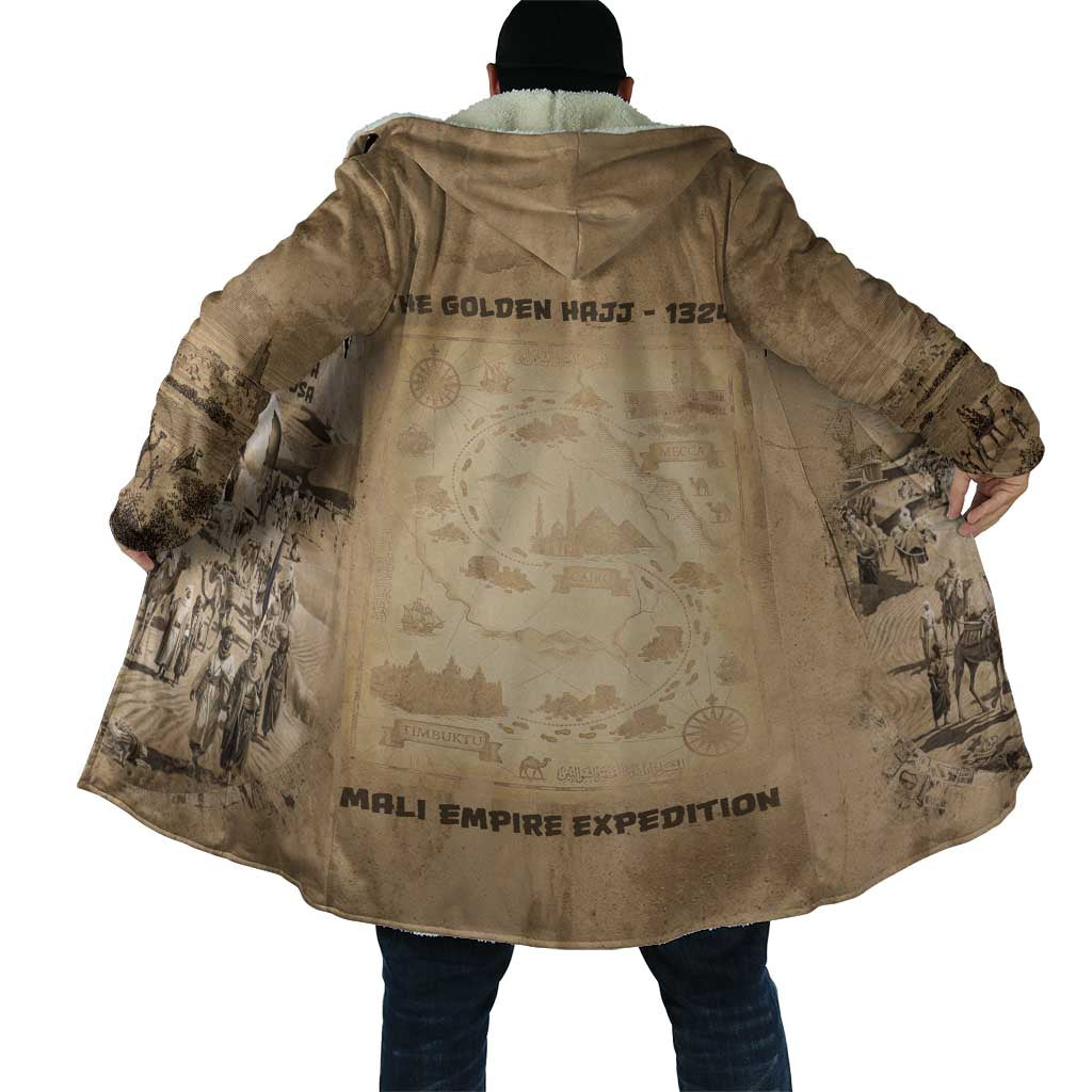 Mansa Musa Cloak Sepia Map Historic Pilgrimage Empire Expedition 1324 African Royalty Legacy - African Pride