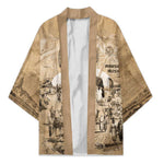 Mansa Musa Kimono Sepia Map Historic Pilgrimage Empire Expedition 1324 African Royalty Legacy - African Pride