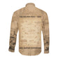 Mansa Musa Long Sleeve Button Shirt Sepia Map Historic Pilgrimage Empire Expedition 1324 African Royalty Legacy - African Pride