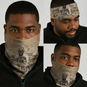 Mansa Musa Neck Gaiter Sepia Map Historic Pilgrimage Empire Expedition 1324 African Royalty Legacy - African Pride