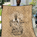 Mansa Musa Quilt Sepia Map Historic Pilgrimage Empire Expedition 1324 African Royalty Legacy - African Pride