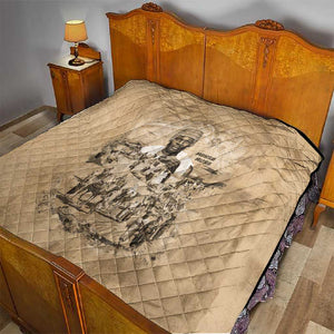 Mansa Musa Quilt Sepia Map Historic Pilgrimage Empire Expedition 1324 African Royalty Legacy - African Pride