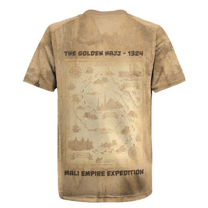 Mansa Musa Rugby Jersey Sepia Map Historic Pilgrimage Empire Expedition 1324 African Royalty Legacy - African Pride