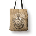 Mansa Musa Tote Bag Sepia Map Historic Pilgrimage Empire Expedition 1324 African Royalty Legacy - African Pride