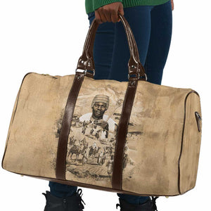 Mansa Musa Travel Bag Sepia Map Historic Pilgrimage Empire Expedition 1324 African Royalty Legacy - African Pride