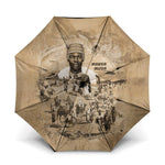 Mansa Musa Umbrella Sepia Map Historic Pilgrimage Empire Expedition 1324 African Royalty Legacy - African Pride