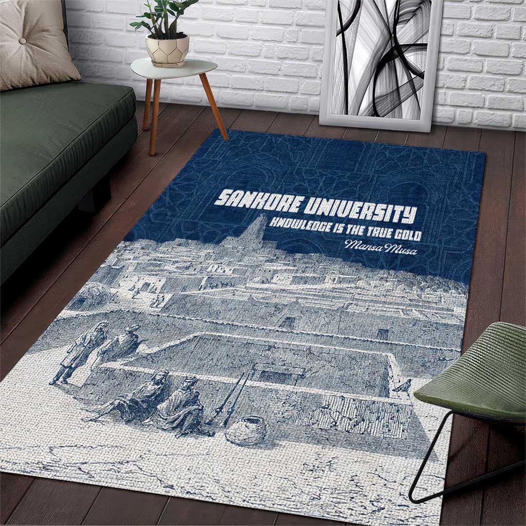 Mansa Musa Sankore University Area Rug Knowledge is the True Gold - African Scholarly Legacy - African Pride