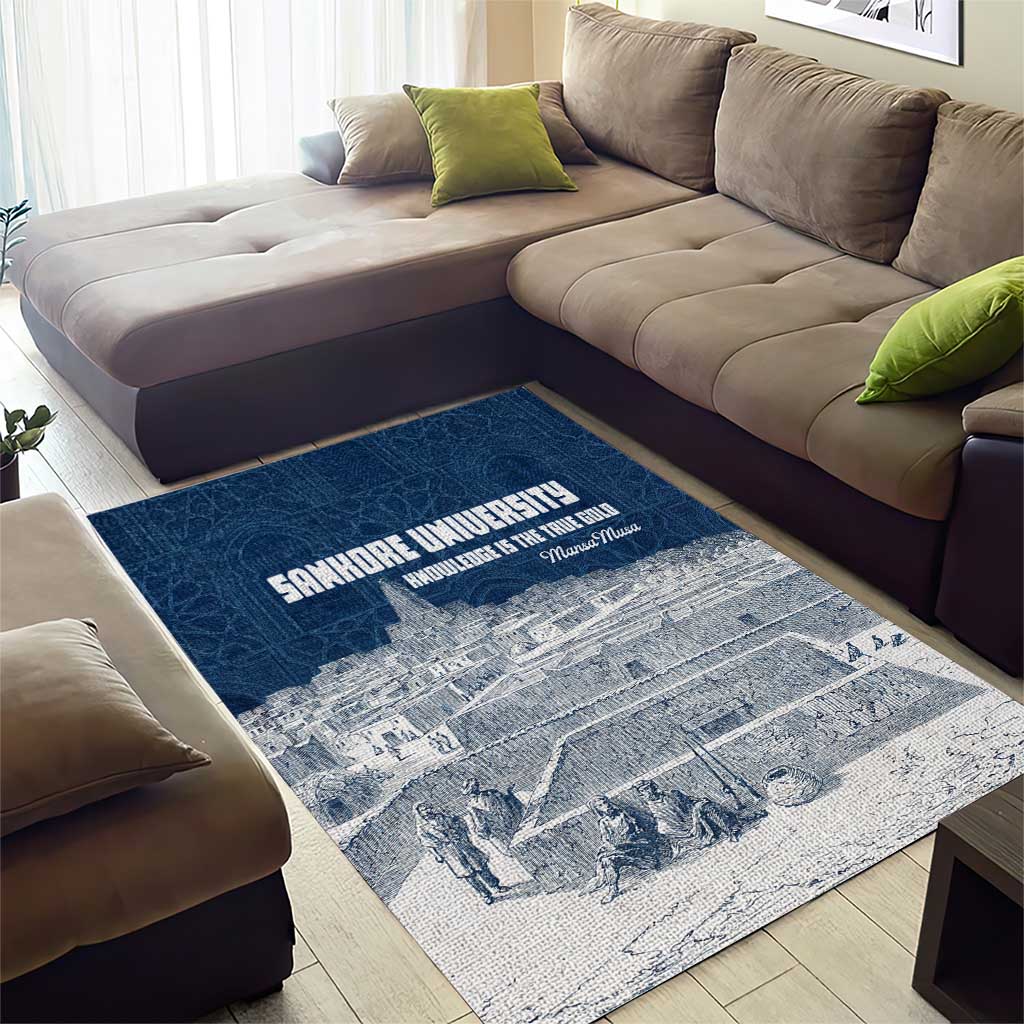 Mansa Musa Sankore University Area Rug Knowledge is the True Gold - African Scholarly Legacy - African Pride