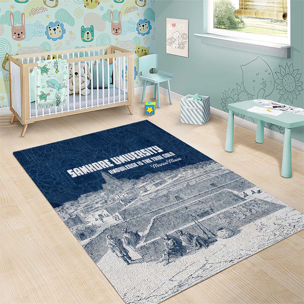 Mansa Musa Sankore University Area Rug Knowledge is the True Gold - African Scholarly Legacy - African Pride