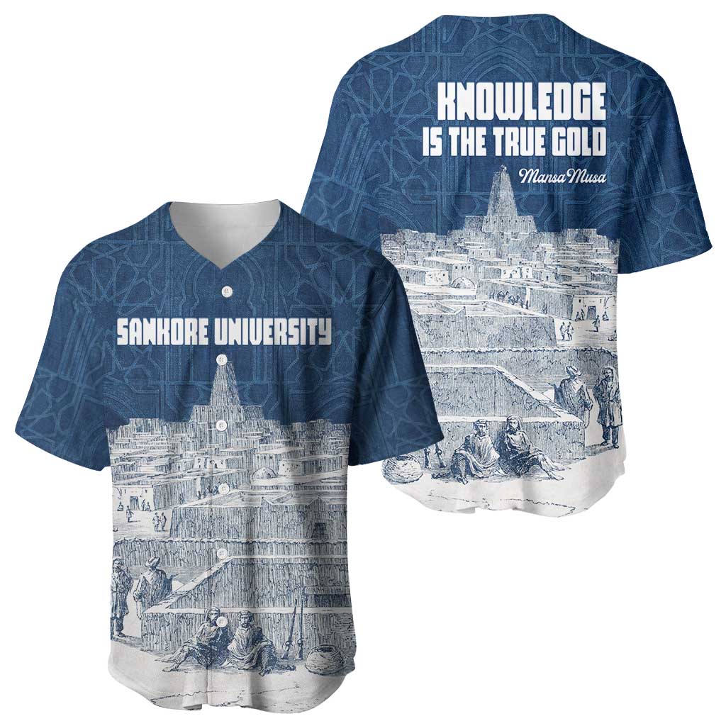 Mansa Musa Sankore University Baseball Jersey Knowledge is the True Gold - African Scholarly Legacy - African Pride