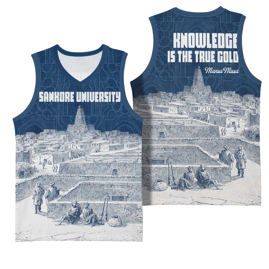 Mansa Musa Sankore University Basketball Jersey Knowledge is the True Gold - African Scholarly Legacy - African Pride