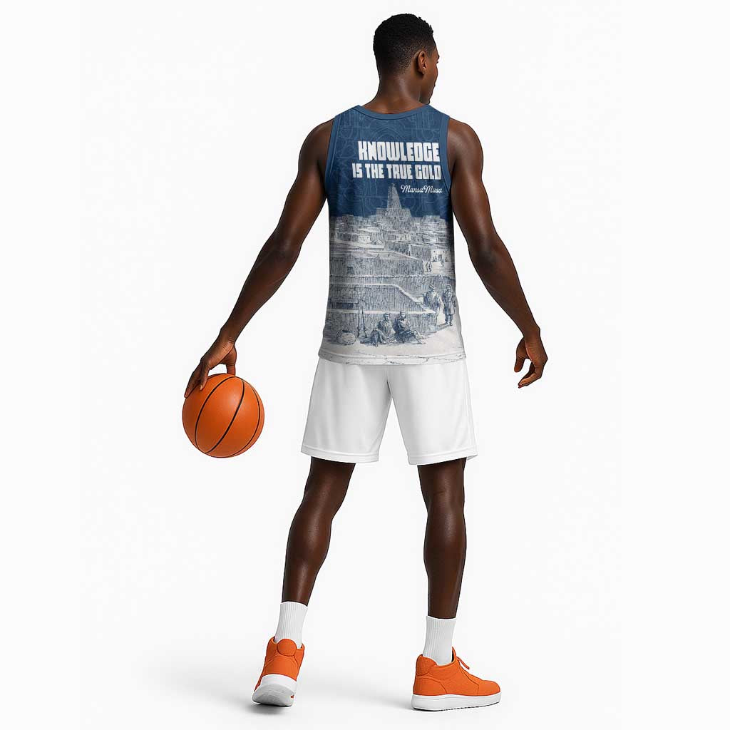 Mansa Musa Sankore University Basketball Jersey Knowledge is the True Gold - African Scholarly Legacy - African Pride