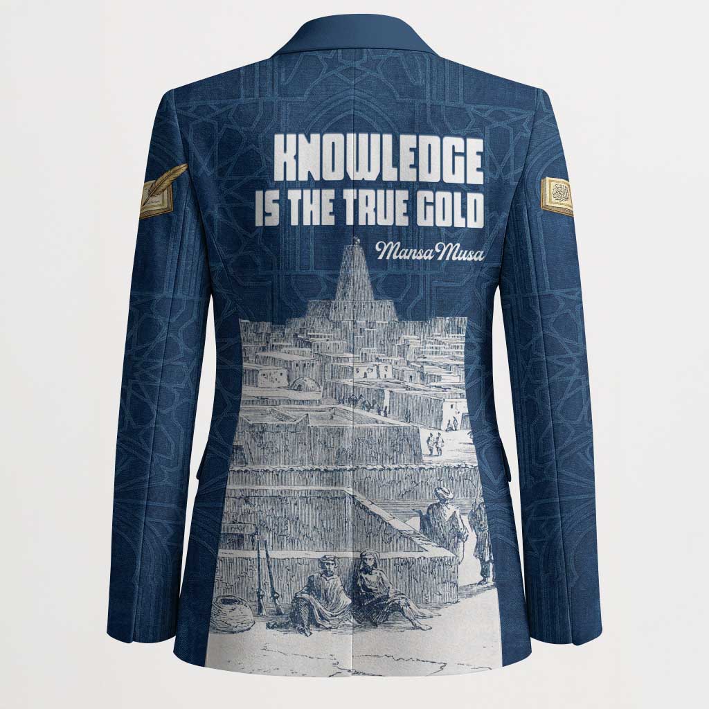 Mansa Musa Sankore University Blazer Knowledge is the True Gold - African Scholarly Legacy - African Pride