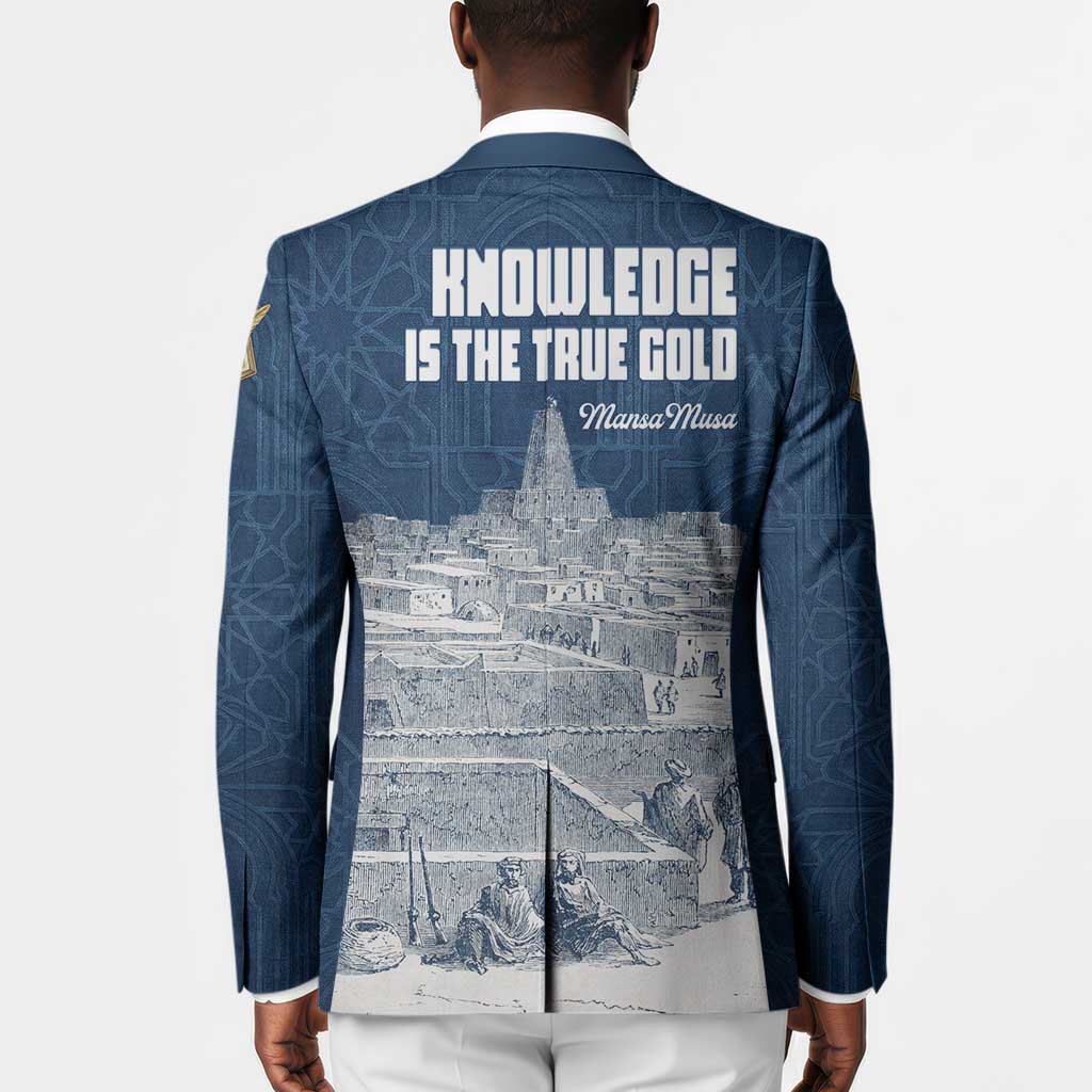 Mansa Musa Sankore University Blazer Knowledge is the True Gold - African Scholarly Legacy - African Pride
