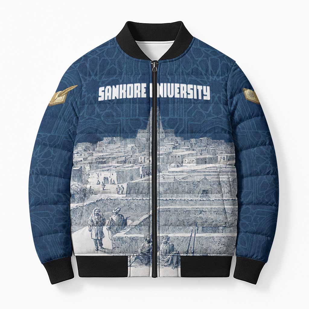 Mansa Musa Sankore University Bomber Puffer Jacket Knowledge is the True Gold - African Scholarly Legacy - African Pride