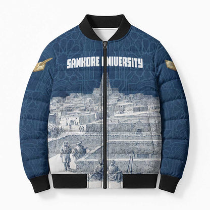 Mansa Musa Sankore University Bomber Puffer Jacket Knowledge is the True Gold - African Scholarly Legacy - African Pride