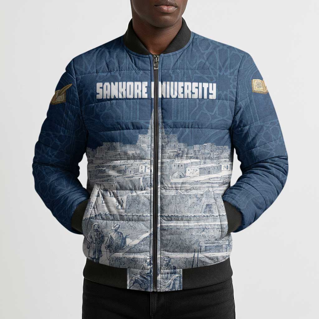 Mansa Musa Sankore University Bomber Puffer Jacket Knowledge is the True Gold - African Scholarly Legacy - African Pride