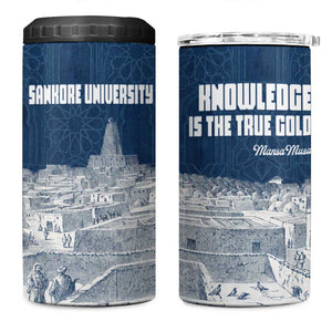 Mansa Musa Sankore University 4 in 1 Can Cooler Tumbler Knowledge is the True Gold - African Scholarly Legacy - African Pride