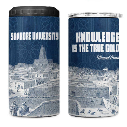 Mansa Musa Sankore University 4 in 1 Can Cooler Tumbler Knowledge is the True Gold - African Scholarly Legacy - African Pride