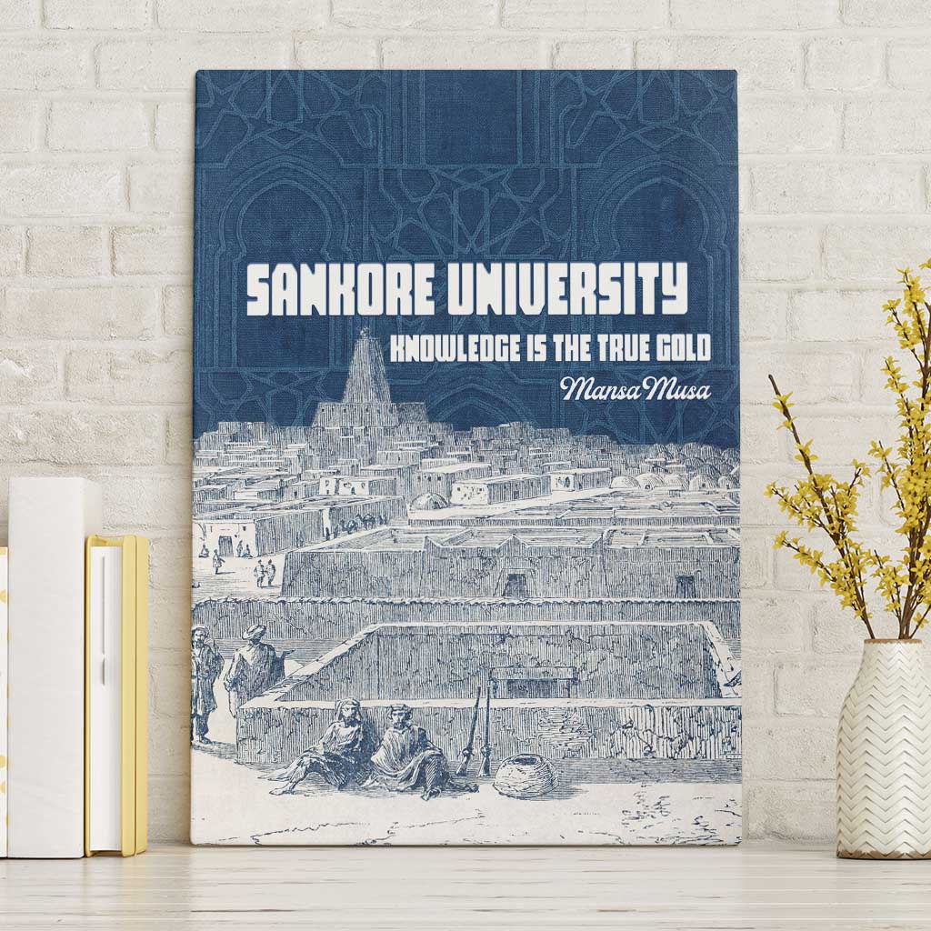 Mansa Musa Sankore University Canvas Wall Art Knowledge is the True Gold - African Scholarly Legacy - African Pride