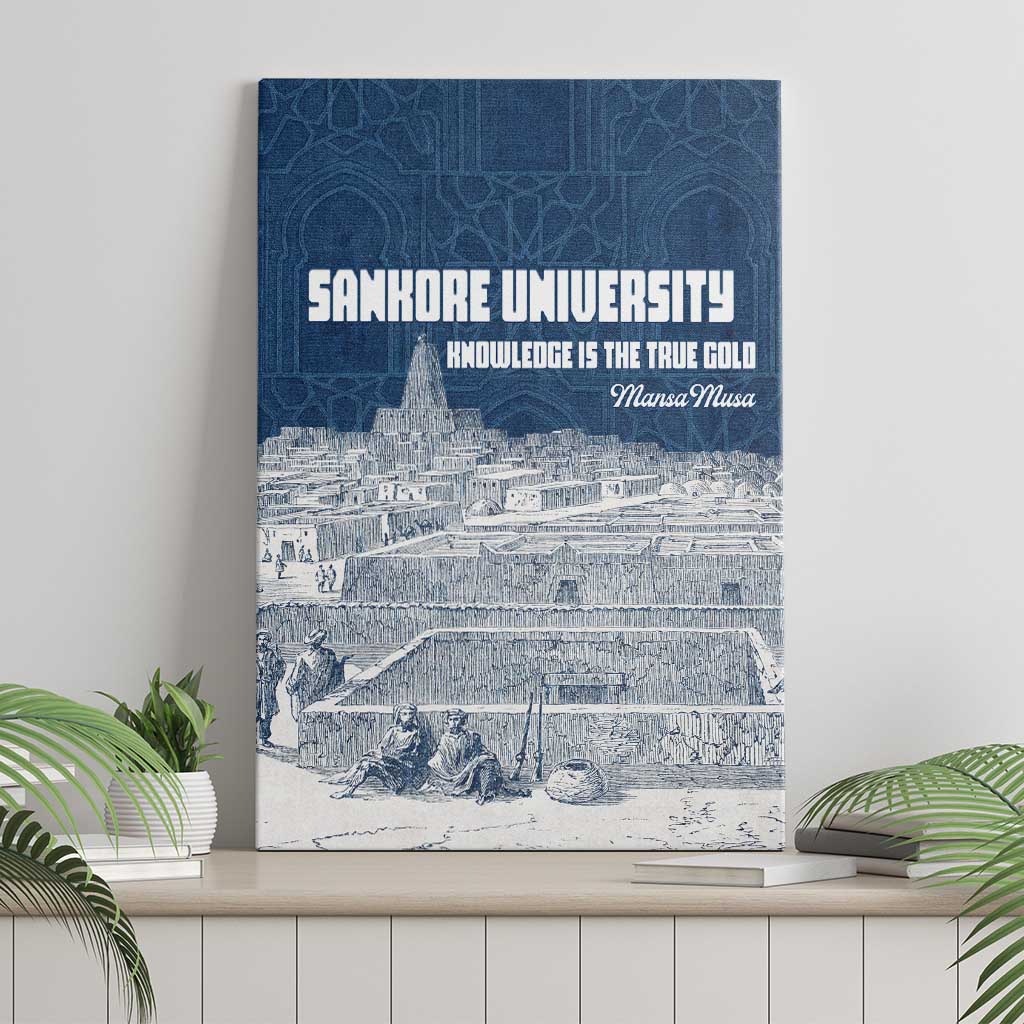 Mansa Musa Sankore University Canvas Wall Art Knowledge is the True Gold - African Scholarly Legacy - African Pride