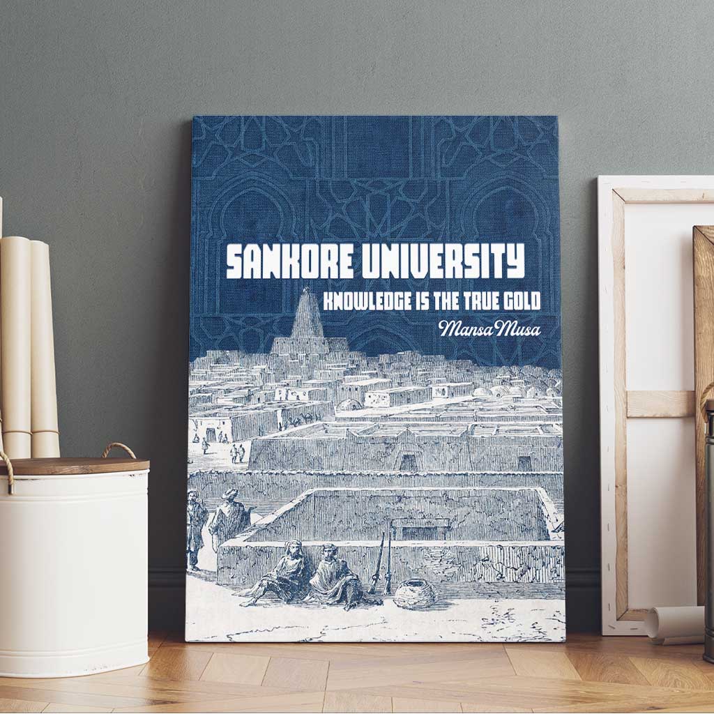 Mansa Musa Sankore University Canvas Wall Art Knowledge is the True Gold - African Scholarly Legacy - African Pride