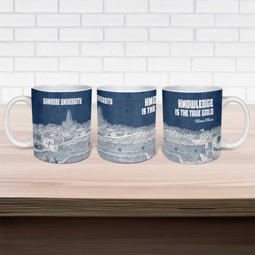Mansa Musa Sankore University Ceramic Mug Knowledge is the True Gold - African Scholarly Legacy - African Pride