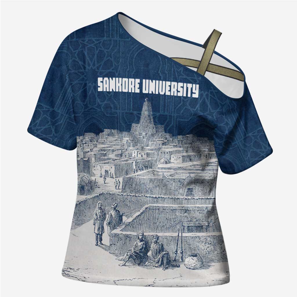 Mansa Musa Sankore University Cross Shoulder Shirt Knowledge is the True Gold - African Scholarly Legacy - African Pride