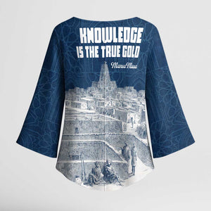 Mansa Musa Sankore University Kimono Sleeve Blouse Knowledge is the True Gold - African Scholarly Legacy - African Pride
