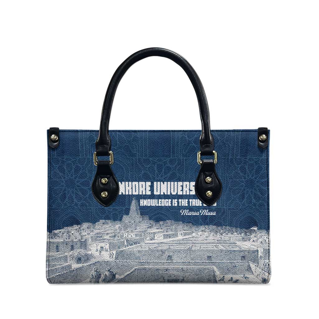 Mansa Musa Sankore University Leather Bag Knowledge is the True Gold - African Scholarly Legacy - African Pride