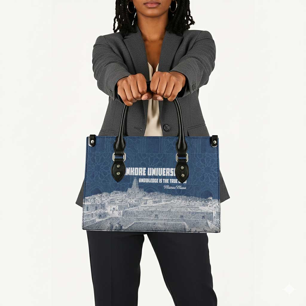 Mansa Musa Sankore University Leather Bag Knowledge is the True Gold - African Scholarly Legacy - African Pride