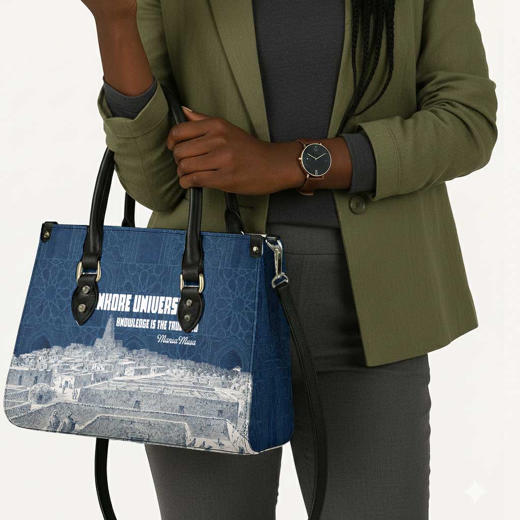 Mansa Musa Sankore University Leather Bag Knowledge is the True Gold - African Scholarly Legacy - African Pride