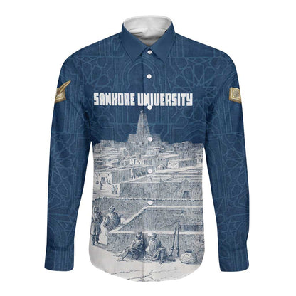 Mansa Musa Sankore University Long Sleeve Button Shirt Knowledge is the True Gold - African Scholarly Legacy - African Pride