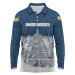Mansa Musa Sankore University Long Sleeve Polo Shirt Knowledge is the True Gold - African Scholarly Legacy - African Pride