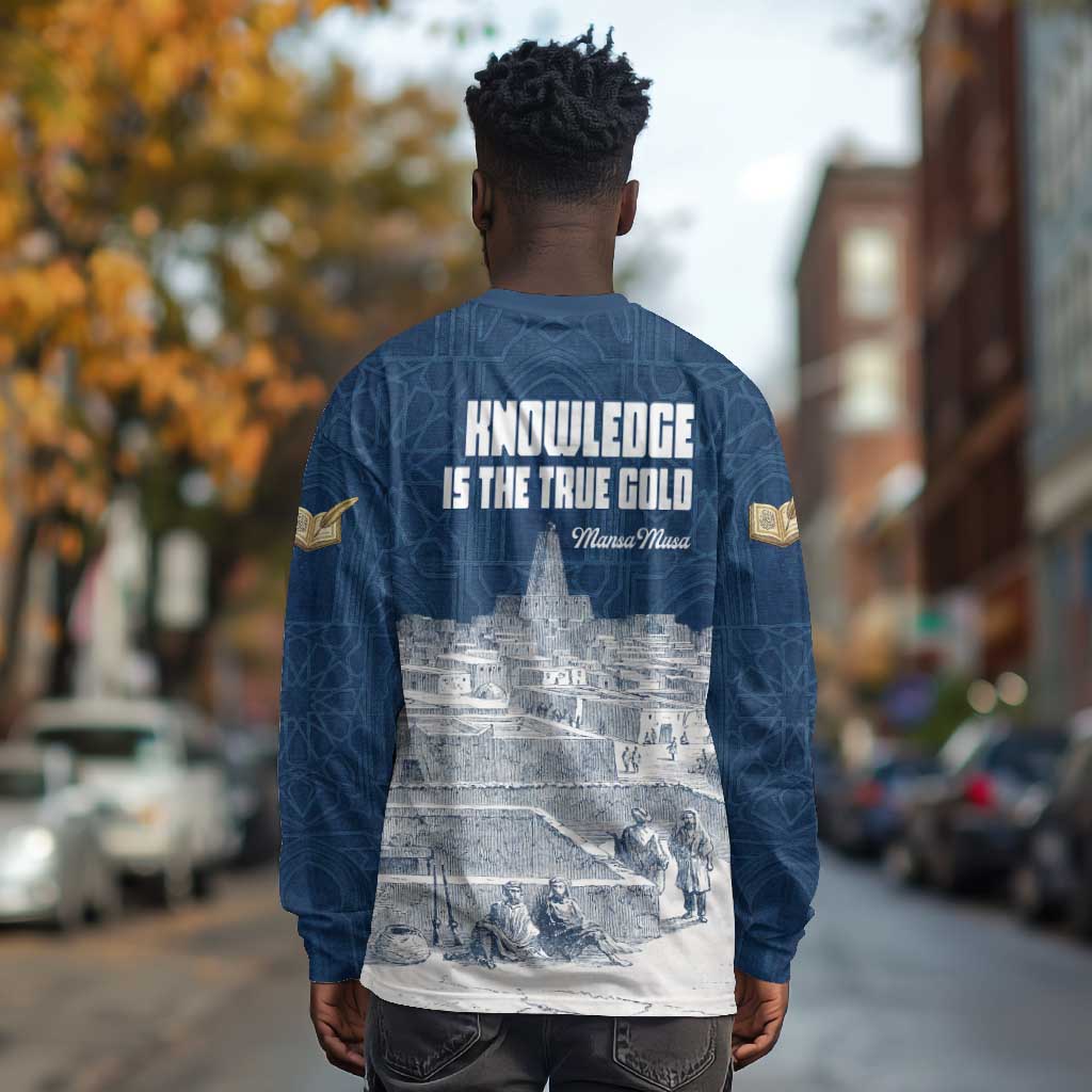 Mansa Musa Sankore University Long Sleeve Shirt Knowledge is the True Gold - African Scholarly Legacy - African Pride