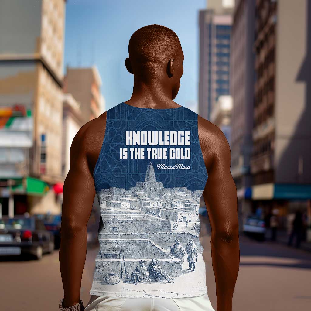 Mansa Musa Sankore University Men Tank Top Knowledge is the True Gold - African Scholarly Legacy - African Pride