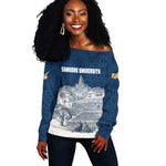 Mansa Musa Sankore University Off Shoulder Sweater Knowledge is the True Gold - African Scholarly Legacy - African Pride