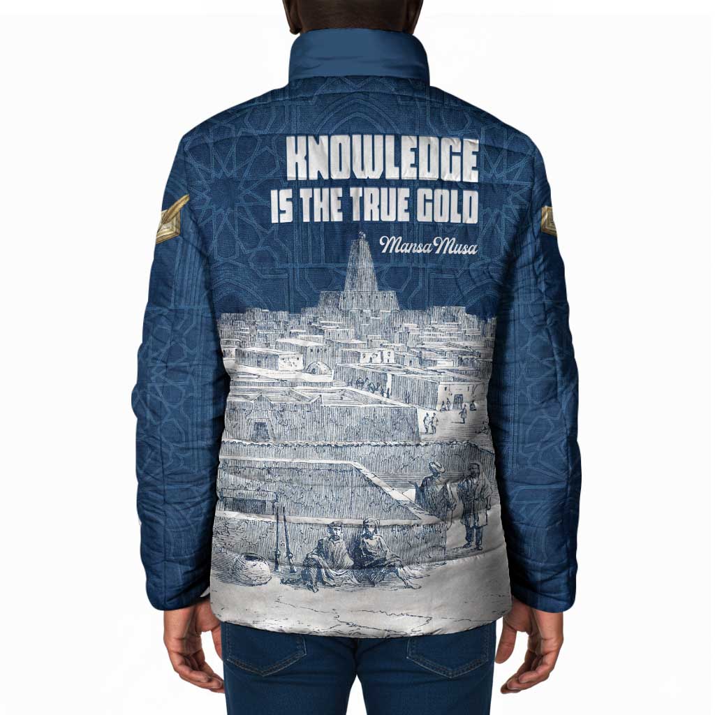 Mansa Musa Sankore University Padded Jacket Knowledge is the True Gold - African Scholarly Legacy - African Pride