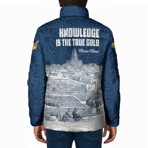 Mansa Musa Sankore University Padded Jacket Knowledge is the True Gold - African Scholarly Legacy - African Pride