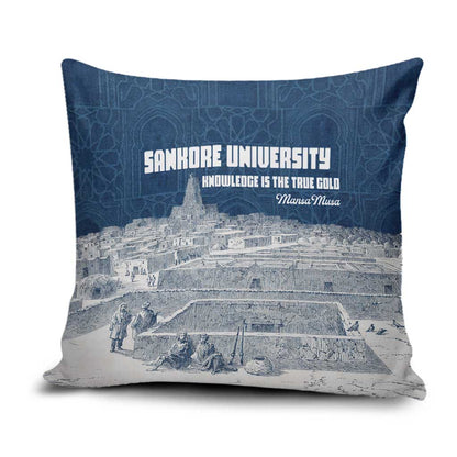 Mansa Musa Sankore University Pillow Cover Knowledge is the True Gold - African Scholarly Legacy - African Pride