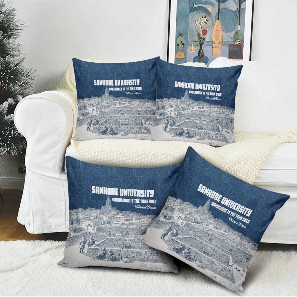 Mansa Musa Sankore University Pillow Cover Knowledge is the True Gold - African Scholarly Legacy - African Pride